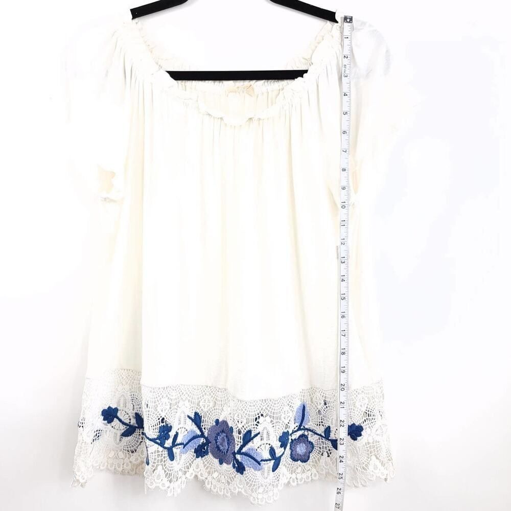 Adiva Off-Shoulder Lace Embroidered Floral Top - Picture 8 of 11